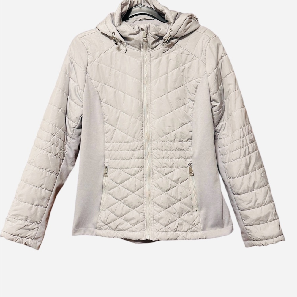 Sebby Women Silver White Quilted Puffer Jacket